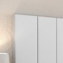 Ver imagem 6 de Kit Quarto 2 Mesinhas Branco Prateleira Nicho Cabeceira Suspensa Cama Box Casal 1,40 Corino - Rpm