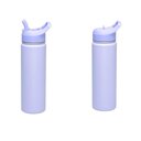 Ver imagem 5 de Garrafa Térmica Tramontina 650ml Lilás com Canudo Squeeze Aço Parede Dupla Gelado