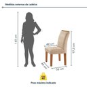 Ver imagem 5 de Mesa de Jantar com 6 Cadeiras MDF Dakota Casuá Cinamomo Off White Suede Pena