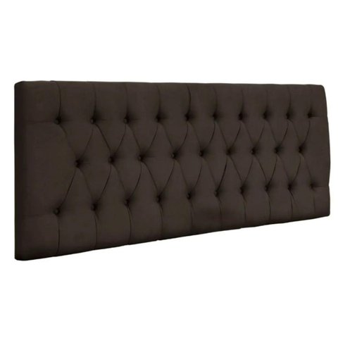 Painel Cabeceira Dubai para cama box-1,38 Mt-Suede Marrom