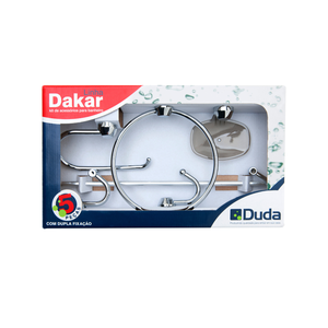Kit Acessórios para Banheiro Dakar ABS Cromado 5PCS - DUDA