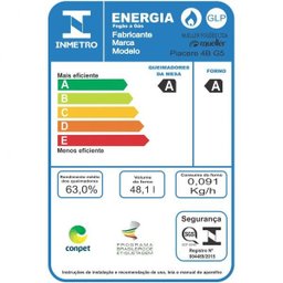 Fogão 4 Bocas Piacere Vetro Plus Automático Mueller Bivolt - 9 Fogão 4 Bocas Piacere Vetro Plus Automático Mueller Bivolt - 9