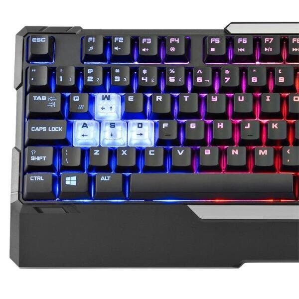 TECLADO USB GAMER SEMI MECANICO RAINBOW TC208 MULTILASER - 1