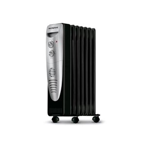Aquecedor a Óleo Mondial 1500w - Preto e Prata - 127v - A-06