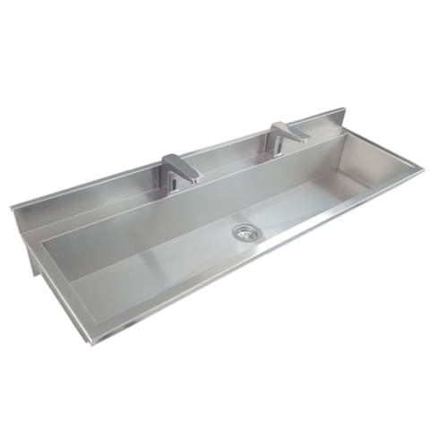 Lavatório Coletivo com 2 Torneiras 1,00m - Construinox