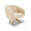 Ver imagem 4 de Kit 01 Namoradeira 02 Lugares e 02 Poltronas Giratória Stella Suede Base Madeira MA30 - D’Rossi - Be