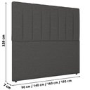 Ver imagem 3 de Cabeceira Cama Box Casal Ivana 140cm Linho Cinza - Abmaza