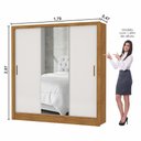 Ver imagem 3 de Guarda Roupa Casal 3 Portas com Espelho 3 Gavetas Santiago Plus Carioca Móveis