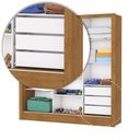 Ver imagem 7 de Guarda Roupa Casal 3 Portas com Espelho 3 Gavetas Santiago Plus Carioca Móveis