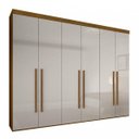 Ver imagem 2 de Guarda-Roupa Casal 6 Portas 6 Gavetas Conquista Branco/Imbuia/Off White