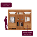 Ver imagem 5 de Guarda-Roupa Casal 6 Portas 6 Gavetas Conquista Branco/Imbuia/Off White