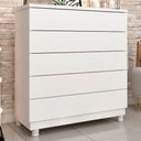 Ver imagem 1 de Cômoda Premium 5 Gavetas Neve - Tcil Móveis