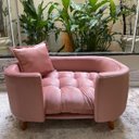 Ver imagem 4 de Sofá Caminha Grande Porte Pet Luxo em Sued Premium:rosê