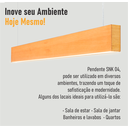 Ver mais imagens de Lustre Madeira Retangular Linear Led Integrado 98cm -snk 04