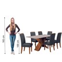Ver imagem 6 de Conjunto de Mesa Sala de Jantar Tampo com Vidro 1,80m 6 Cadeiras Grécia Dobuê