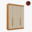 Ver imagem 1 de Módulo Guarda-Roupa 4 Portas 100% MDF Áurea - Arbo Design