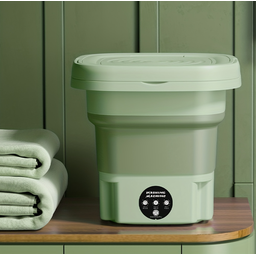 Mini Máquina de Lavar Roupa Dobrável Portátil 6,5 Litros Cor Verde - 2
