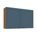 Ver imagem 2 de Armário Aéreo Planejado Duplo 120cm Soho CabeCasa MadeiraOriginals Freijó/Azul