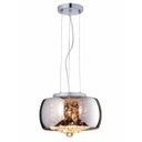 Ver imagem 1 de Lustre Pendente Cristal Legítimo K9 Luminária 28cm Cromado