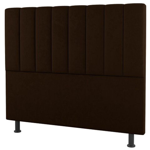 Cabeceira Cama Box Casal King Cora 195cm Sintético Marrom