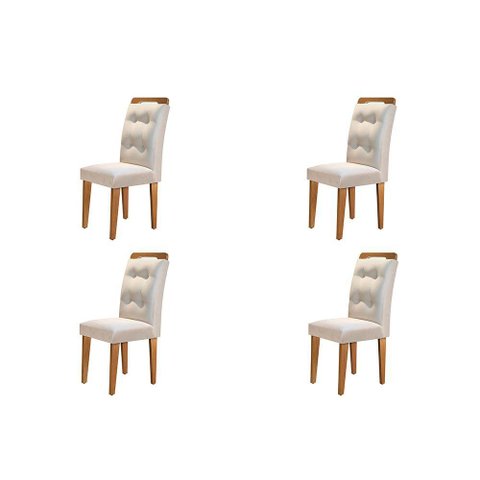 Conjunto 4 Cadeiras Para Sala De Jantar Imbuia