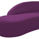 Ver imagem 3 de Divã Recamier Curvo Luna 160cm Lado Esquerdo Suede Cor Roxo