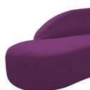 Ver imagem 5 de Divã Recamier Curvo Luna 160cm Lado Esquerdo Suede Cor Roxo