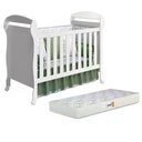 Ver imagem 1 de Berço Mini Cama Danny Branco Fosco com Colchão D18 de 10cm - Reller Móveis Branco Fosco