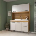 Ver imagem 2 de Cozinha Compacta Roma - 6 Portas 1 Gaveta Corrediça Metálica Mdf - Fiorello
