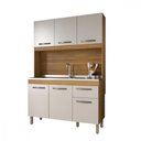 Ver imagem 1 de Cozinha Compacta Roma - 6 Portas 1 Gaveta Corrediça Metálica Mdf - Fiorello