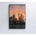 Ver imagem 1 de Quadro Nova York Pôr do Sol - 60x90 - Tecido Canvas