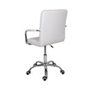Ver imagem 4 de Cadeira Escritório Home Office Gomos Branca Confort Diretor Leitura Estofada Base Giratória