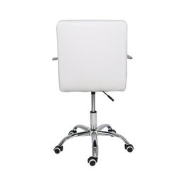 Cadeira Escritório Home Office Gomos Branca Confort Diretor Leitura Estofada Base Giratória - 5