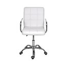 Ver imagem 2 de Cadeira Escritório Home Office Gomos Branca Confort Diretor Leitura Estofada Base Giratória