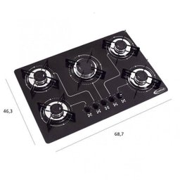 Cooktop 5 Bocas à Gás Automático Clarice Eletrodomésticos - 3 Cooktop 5 Bocas à Gás Automático Clarice Eletrodomésticos - 3