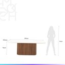 Ver imagem 6 de Mesa de Jantar Retangular C/ Vidro para 8 Lugares Kalina 219 Cm - Off White Fosco C/ Canella