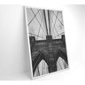 QUADRO PONTE DO BROOKLYN PRETO E BRANCO - 40x60 - Tecido Canvas - 4