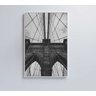 QUADRO PONTE DO BROOKLYN PRETO E BRANCO - 40x60 - Tecido Canvas - 7