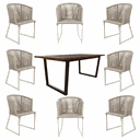 Ver imagem 1 de Conjunto Mesa Retangular 1,80 M x 1 M Madeira 8 Cadeiras Janice Fabricação Própria conjunto mesa red