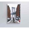 QUADRO PONTE DO BROOKLYN NEVE - 40x60 - Tecido Canvas - 1