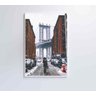 QUADRO PONTE DO BROOKLYN NEVE - 40x60 - Tecido Canvas - 5