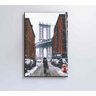 Quadro Ponte do Brooklyn Neve - 40x60 - Tecido Canvas - 7