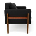 Ver imagem 6 de Namoradeira 2 Lugares Lana Suede Preto Base de Madeira - D'rossi