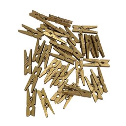 Kit 30 Mini Pregador Prendedor de Madeira para Fotos Artes - 1