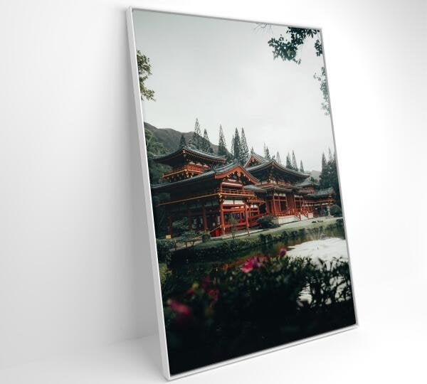 QUADRO TEMPLO JAPONÊS - 40x60 - Vidro Impresso - 6