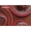Ver imagem 2 de Prato Sobremesa de Cristal Coração Borda Rosa Lyor 20cm