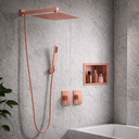 Ver imagem 2 de Kit Ducha Quadrada 20x20 Slim com Desviador + 2 Acabamentos para Registro Base Deca de 1/2 ou 3/4 Ro
