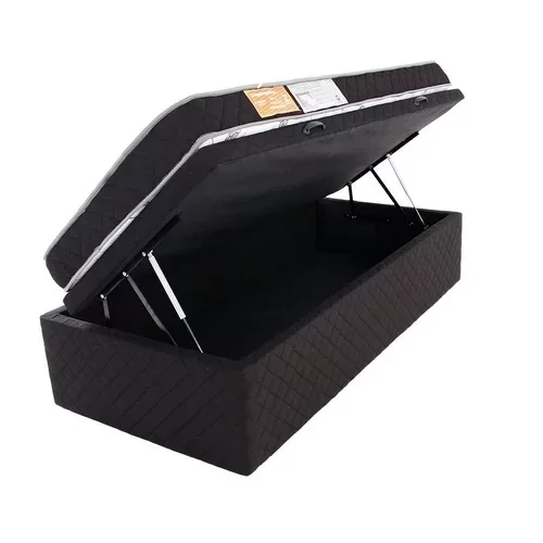 Ver imagem 3 de BOX BAU CONJUGADA ESPUMA DUPLA SOLTEIRO KING POLIESTER (110KG - 0.96X2.03X56):PRETO
