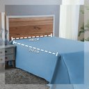 Ver imagem 3 de Roupa Cama Casal 300 Fios Lençol Virol sem Elástico de Algodão:azul Bebe
