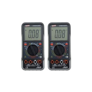 Kit 2 Multímetro Digital Automotivo Com Garra Indutiva Cat Ii 600v Mda-240 Portátil Com Capa